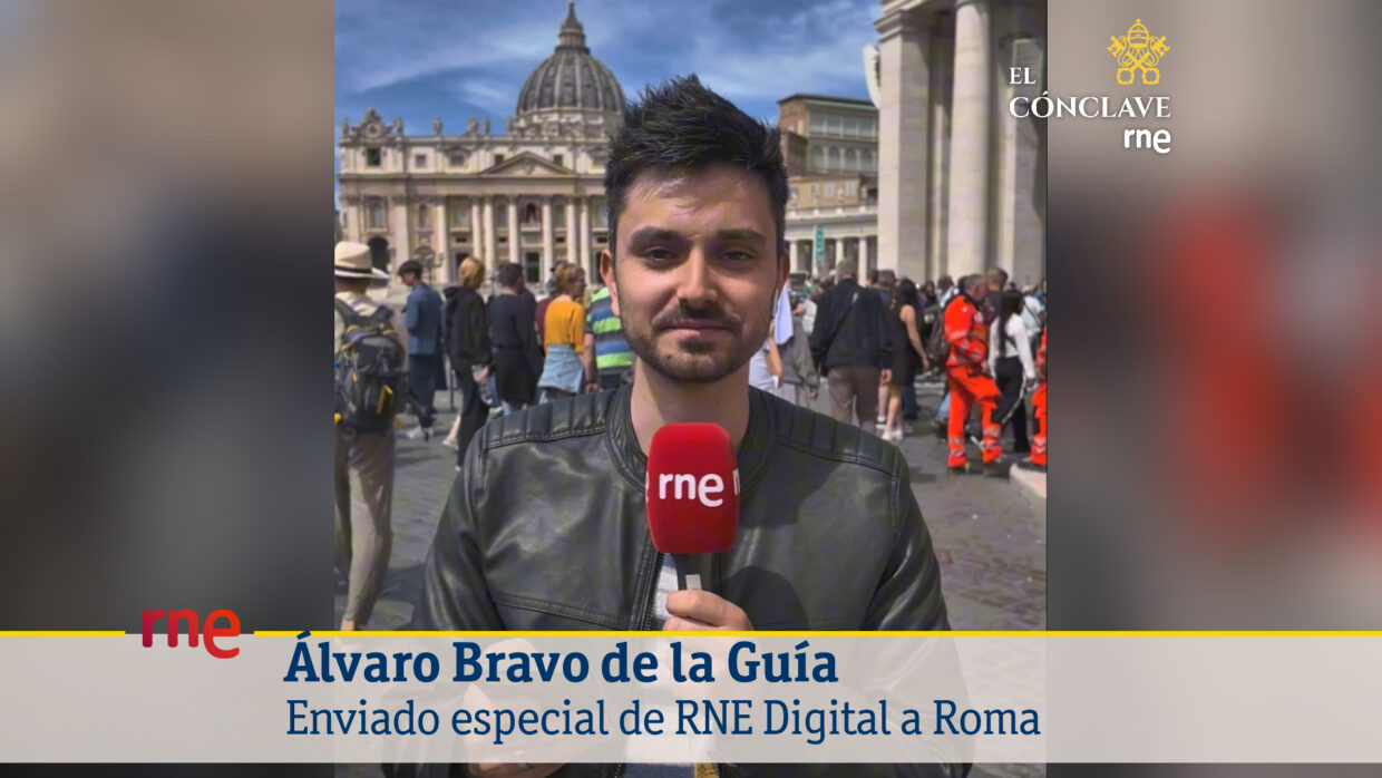 Cobertura de Álvaro Bravo de RNE Digital durante el cónclave de elección de León XIV